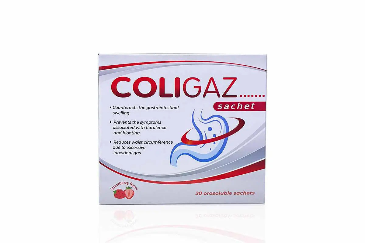 Coligaz oral sachet strawberry flavor 20 pieces