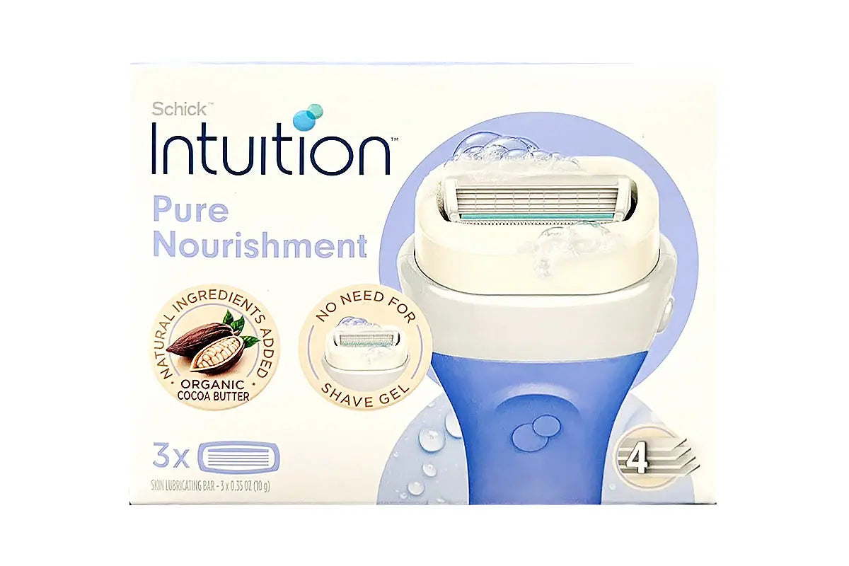 Schick intuition women pure nourishment 4 blades 3 razors