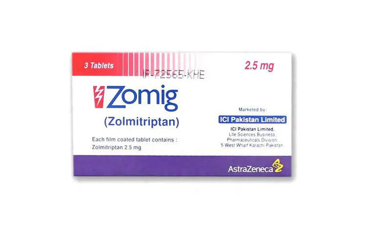 ZOMIG 2.5 MG 3 TABLETS