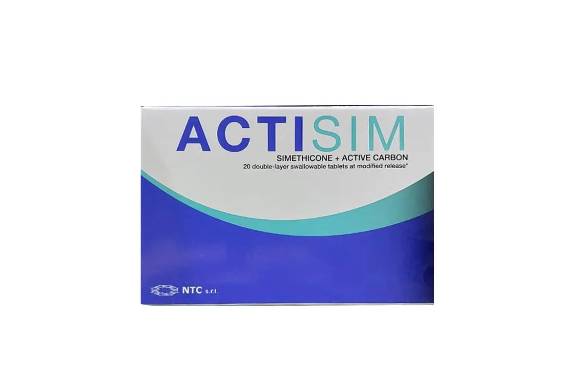 Actisim active carbon 20 tablets