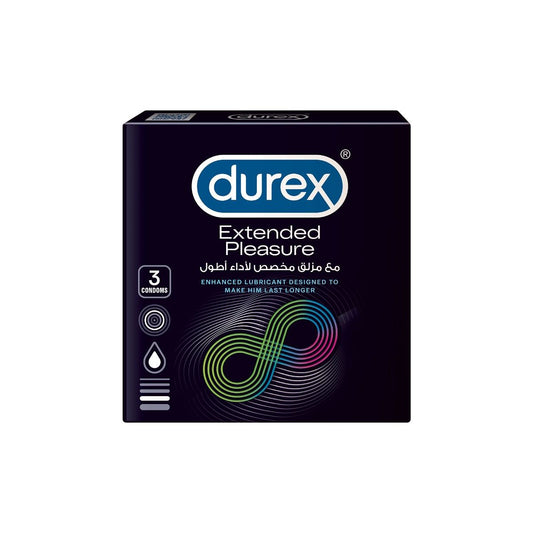 DUREX-EXTENDED PLEASURE  3 CONDOMS