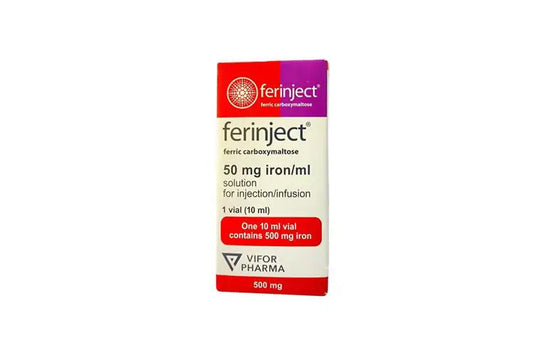 Ferinject 50 mg iron ml for injection 1 vial 10 ml