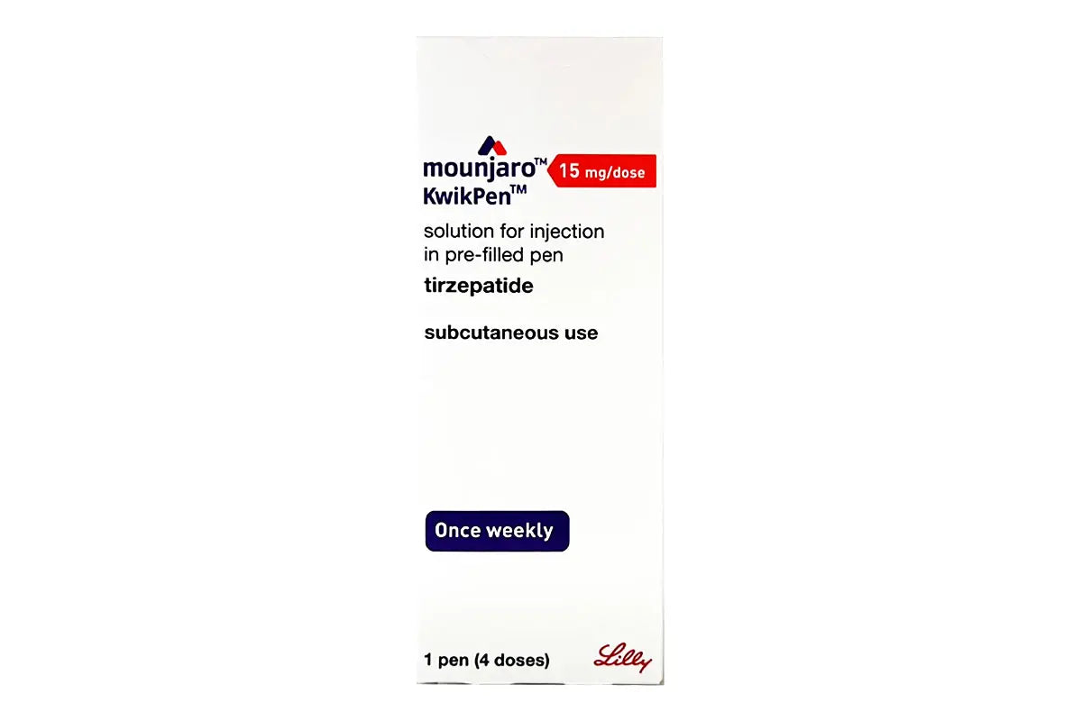 Mounjaro kwikpen 15mg dose one weekly 1 pen 4 doses
