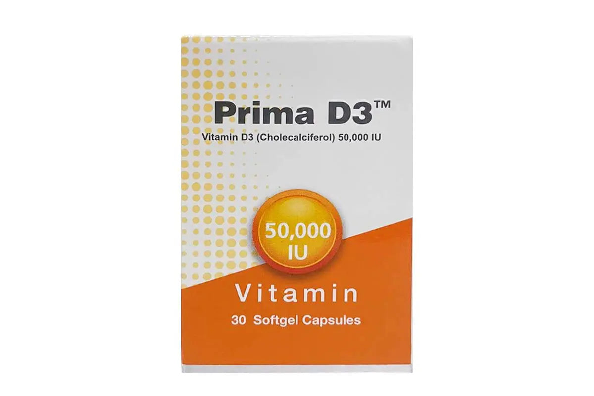 Prima vitamin d3 50000 iu 30 softgel capsules