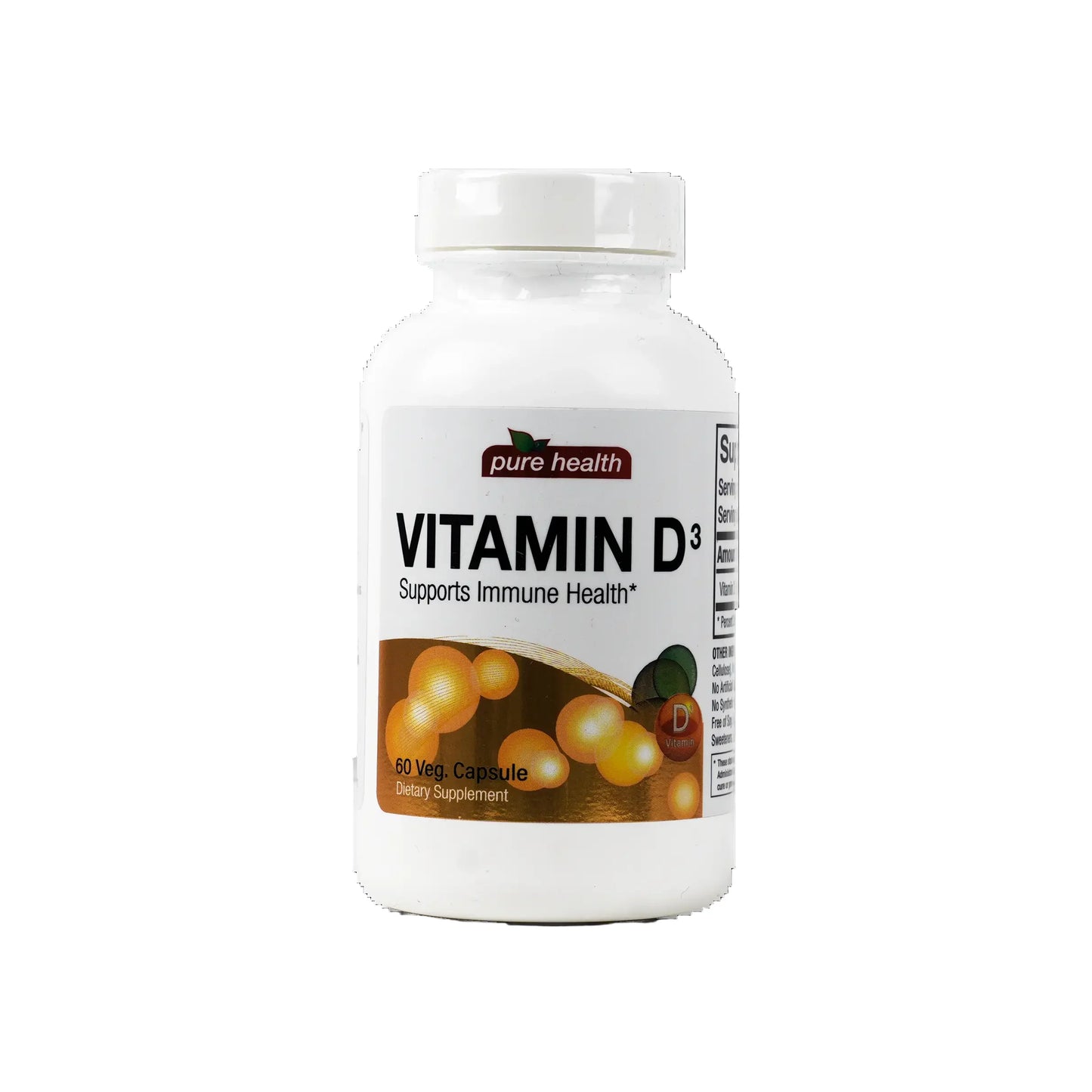 PURE HEALTH- VITAMIN D3 5000 IU 60 CAP