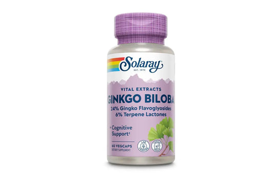 Solaray ginkgo biloba plus cognitive support 60mg 60 vegcaps