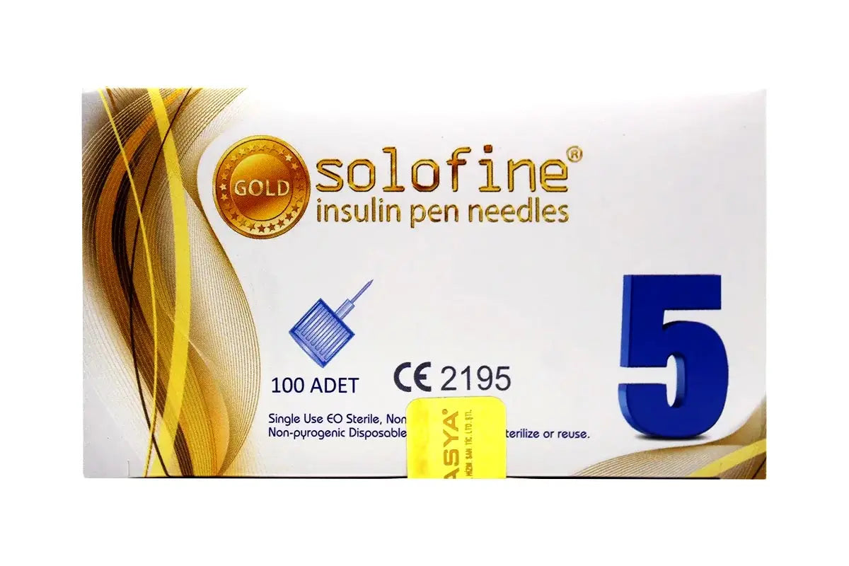 Solofine insulin pen needles 5mm 31g 100 pieces