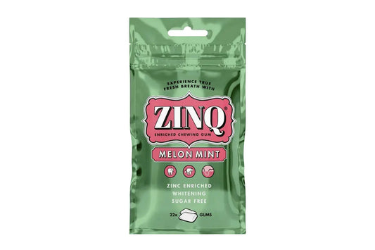Zinq melon mint enriched chewing gum sugar free 22 gums
