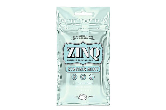Zinq strong mint enriched chewing gum sugar free 22 gums