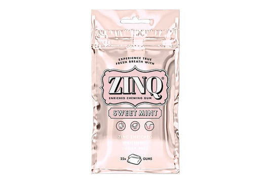 Zinq sweet mint enriched chewing gum sugar free 22 gums