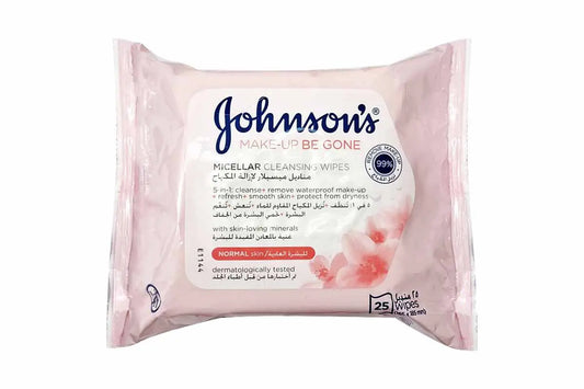 Johnsons Make-up be gone -with Rose water normal skin 25 wipes