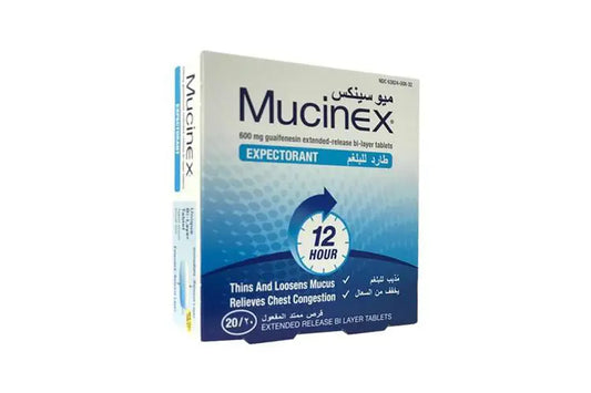 Mucinex 600 mg expectorant 20 tablet